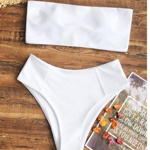 Zaful high waist white bikini
